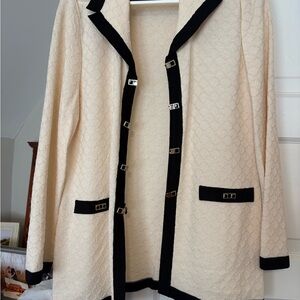 St. John Cream and Black 2pc. Blazer Set